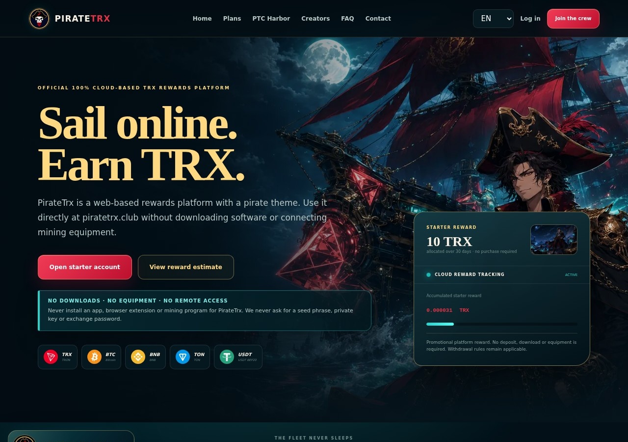HYIP game Piratetrx