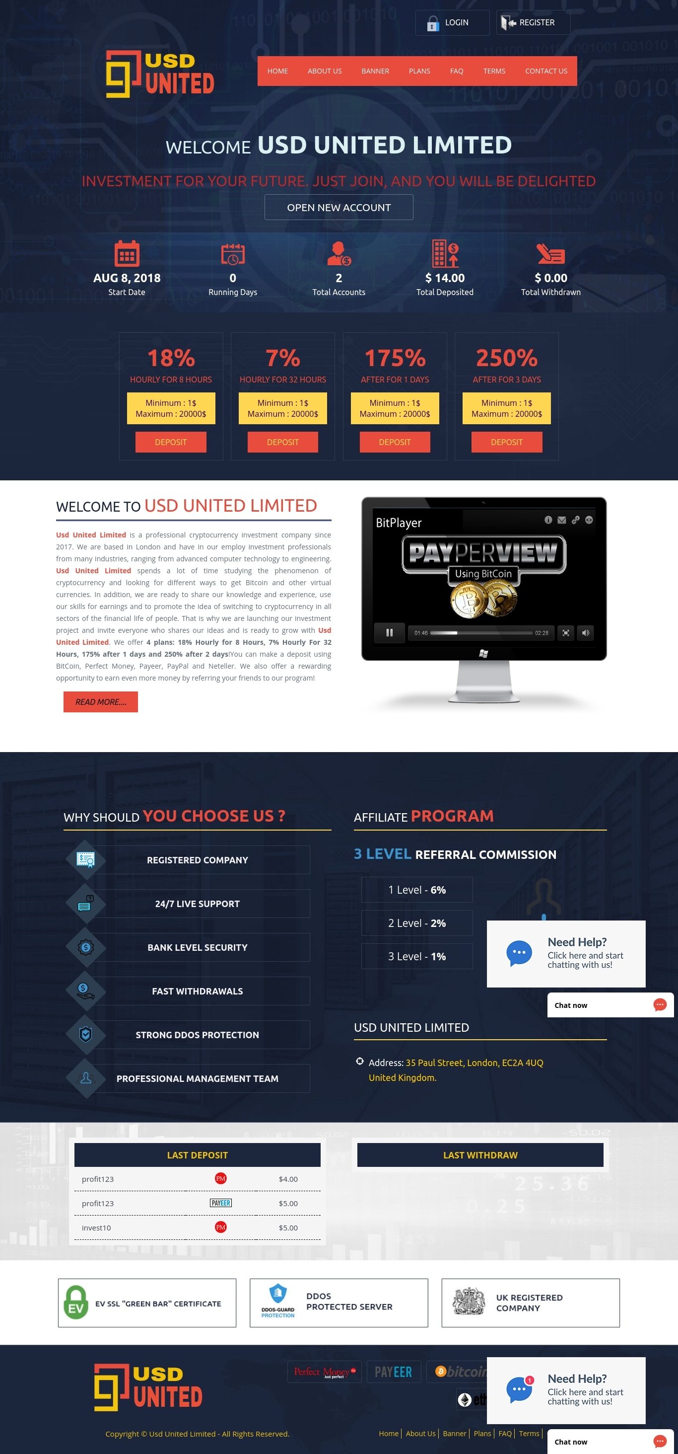 HYIP project Usd United Limited