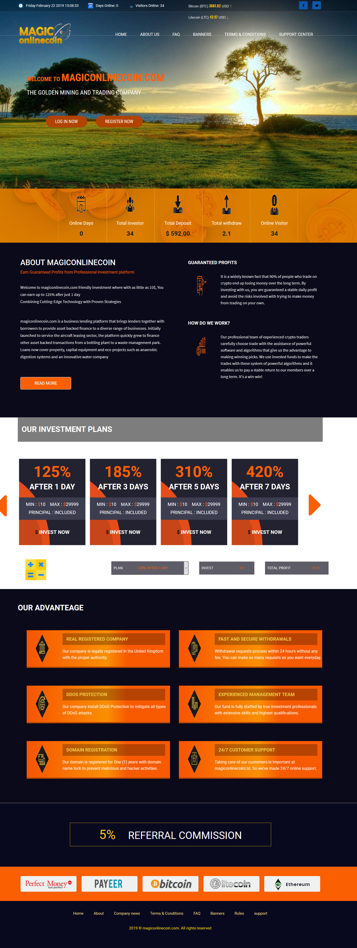 Investment HYIP Magiccoinonline