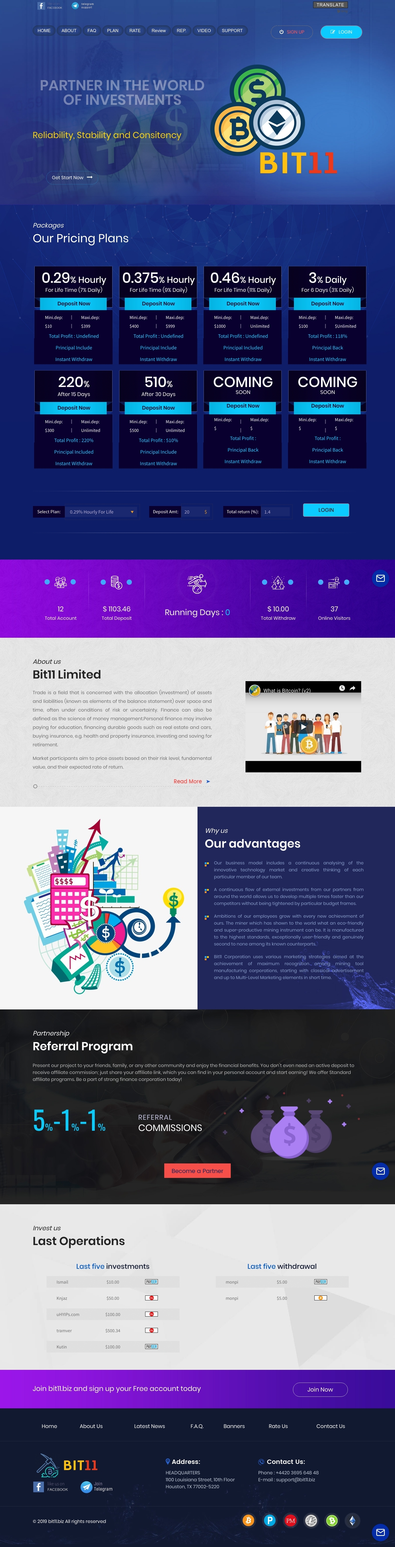 Gaming HYIP project Bit11 Limited