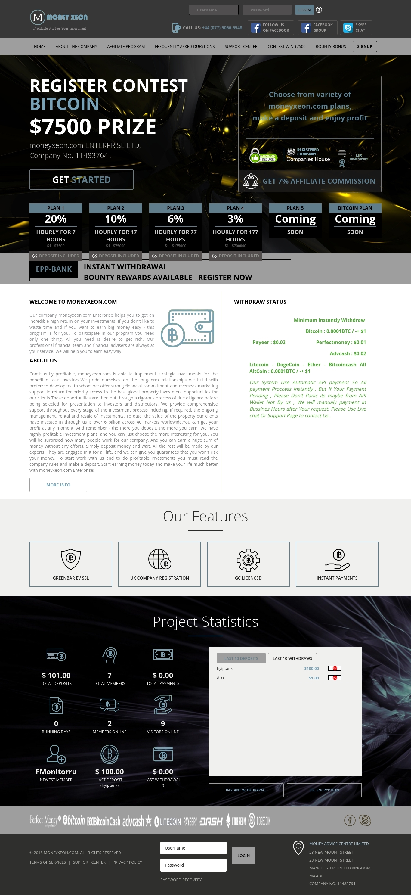 HYIP project Moneyxeon