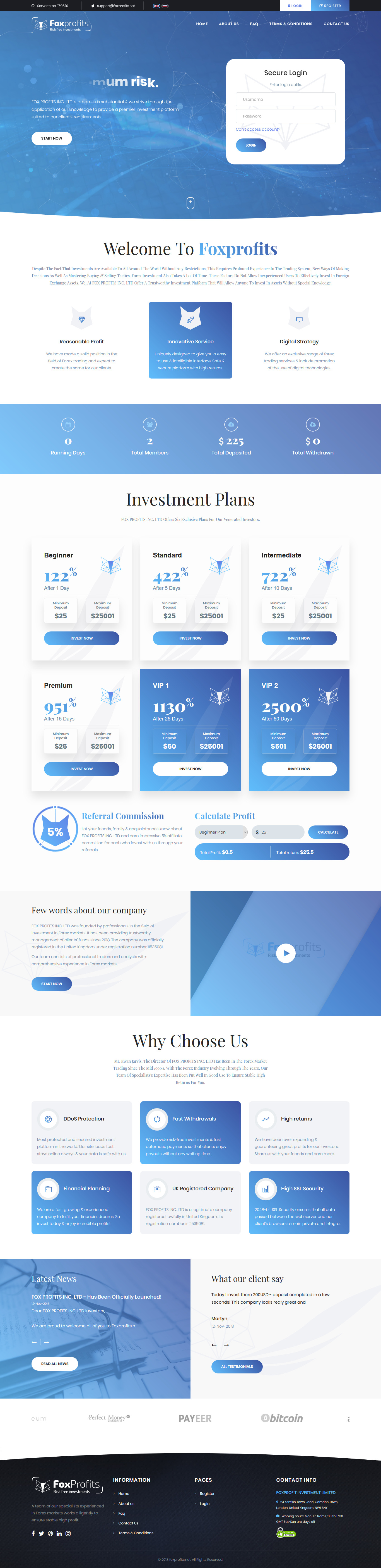 Investment HYIP FOX PROFITS