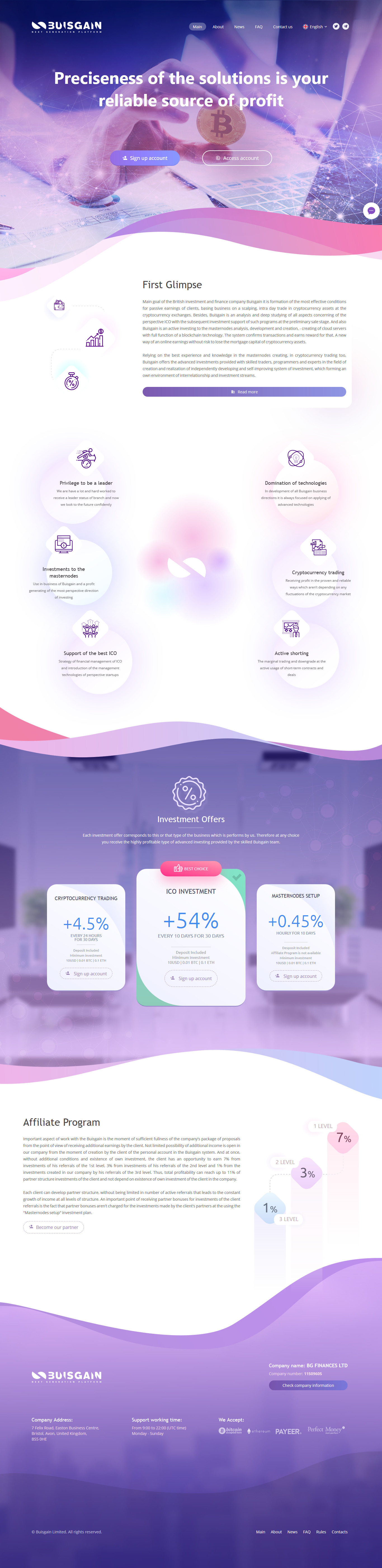 Gaming HYIP project buisgain.com