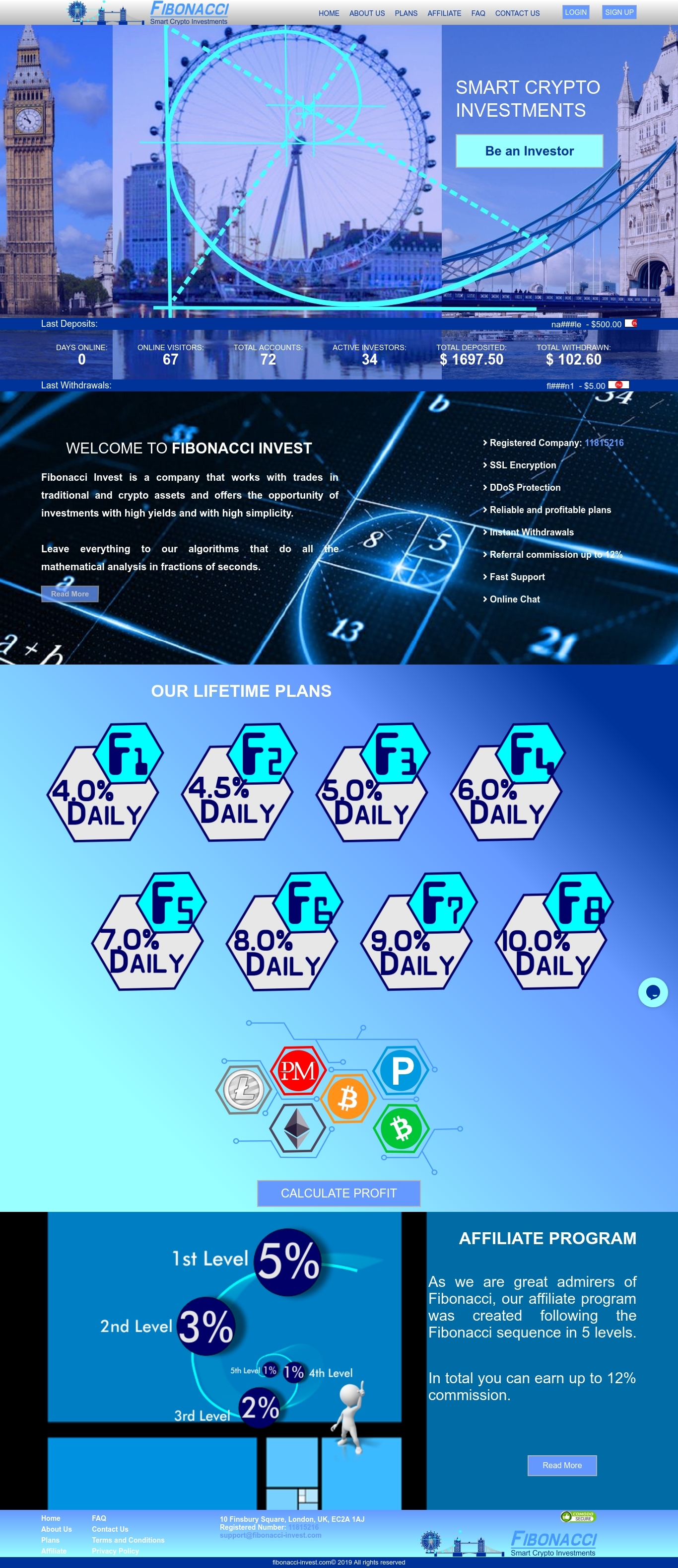 Investment HYIP Fibonacci Invest