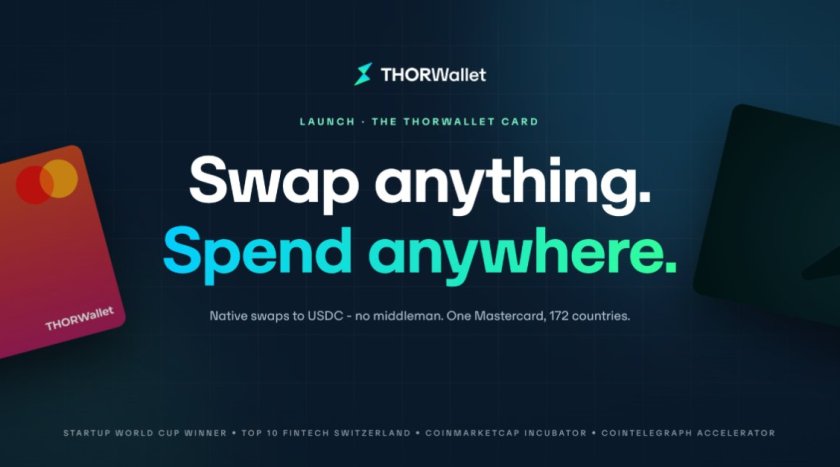 Swap Anything. Spend Anywhere. The THORWallet Card Is Live